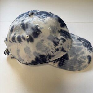 NWT Aerie Baseball Hat Cap Tie Dye Blue White 100% Cotton OS